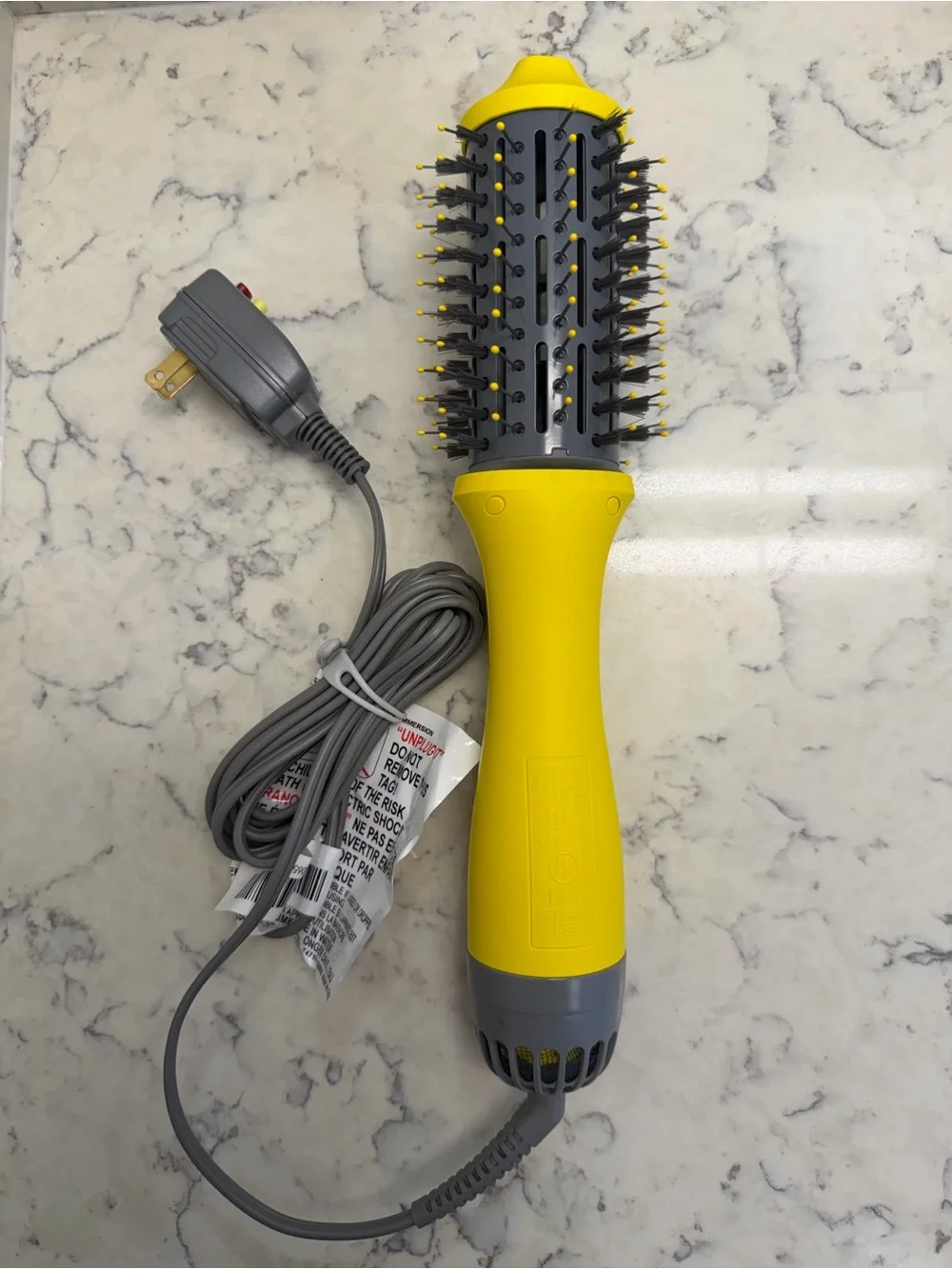 Drybar The Double Shot Oval Blow-Dryer Brush Yellow Hair Dryer Styler